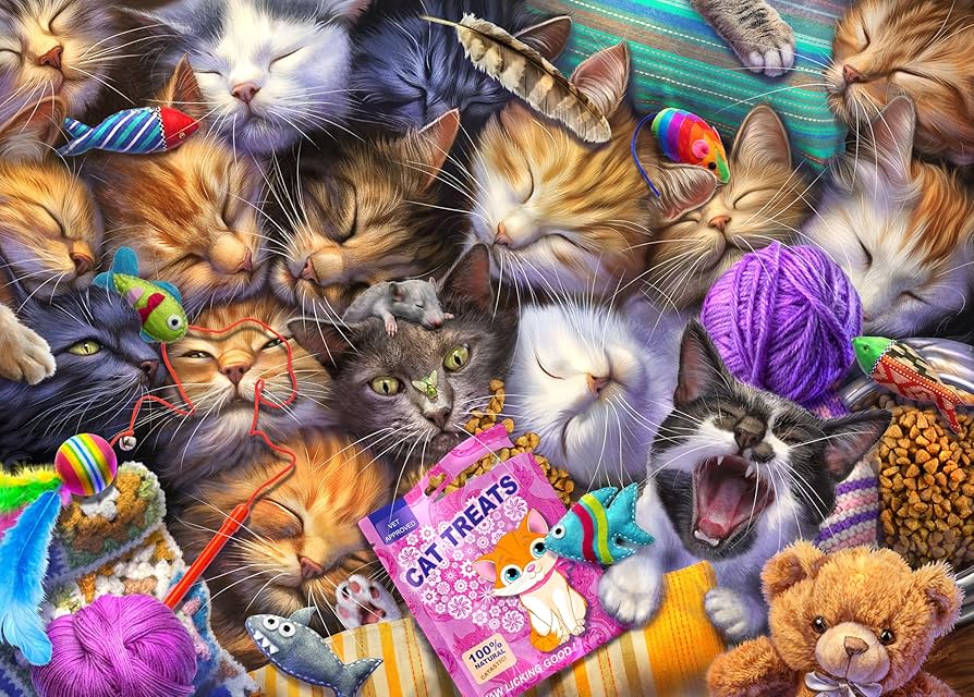 Amazon.com: Buffalo Games - Jeff Haynie - Cat Nap - 750 Piece